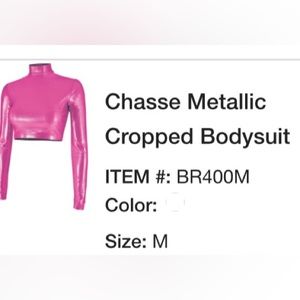Chasse metallic pink body suits 11 available. NWOT purchased and never worn!!